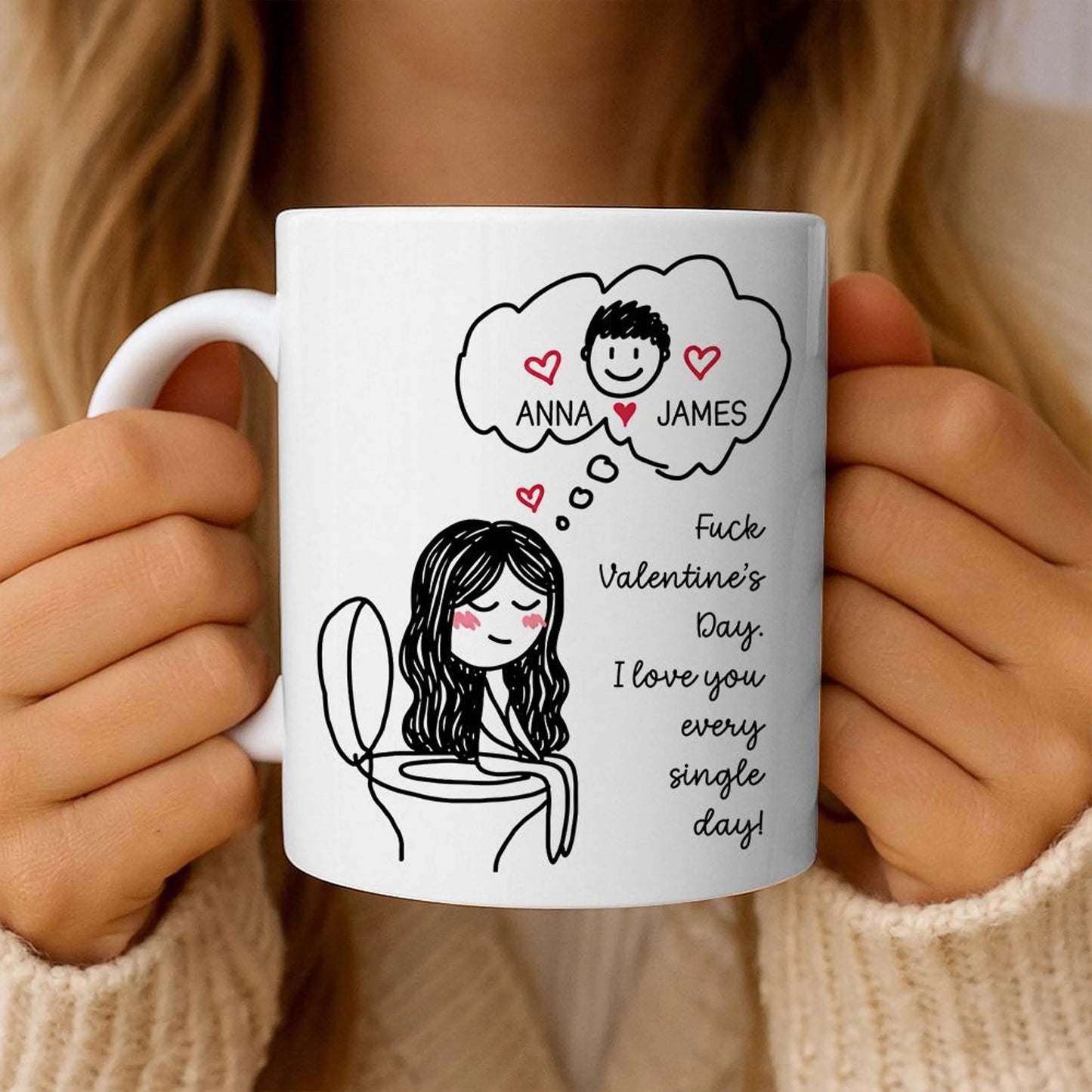 Funny Personalized Couple Mug I Love You Every Day