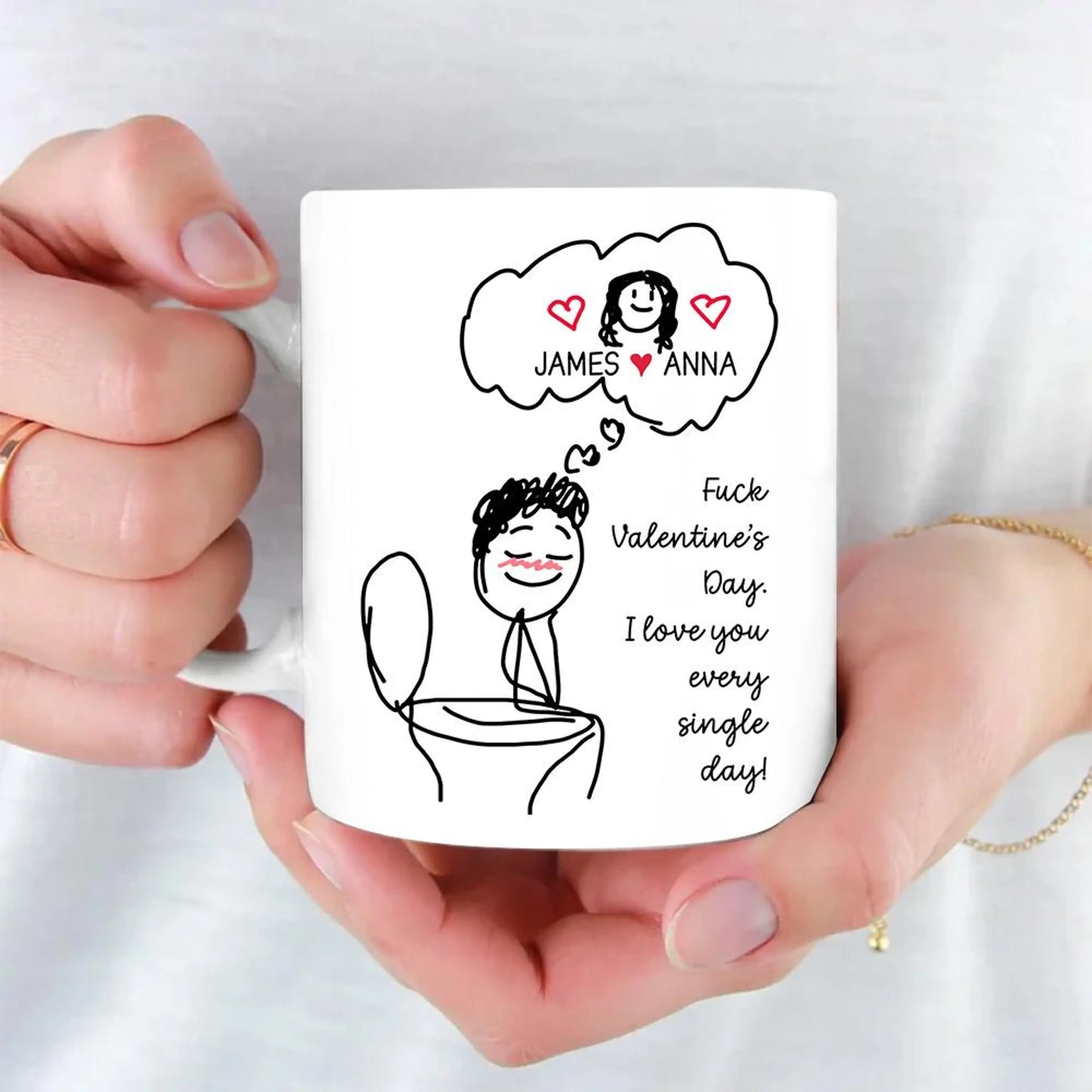 Funny Personalized Couple Mug I Love You Every Day