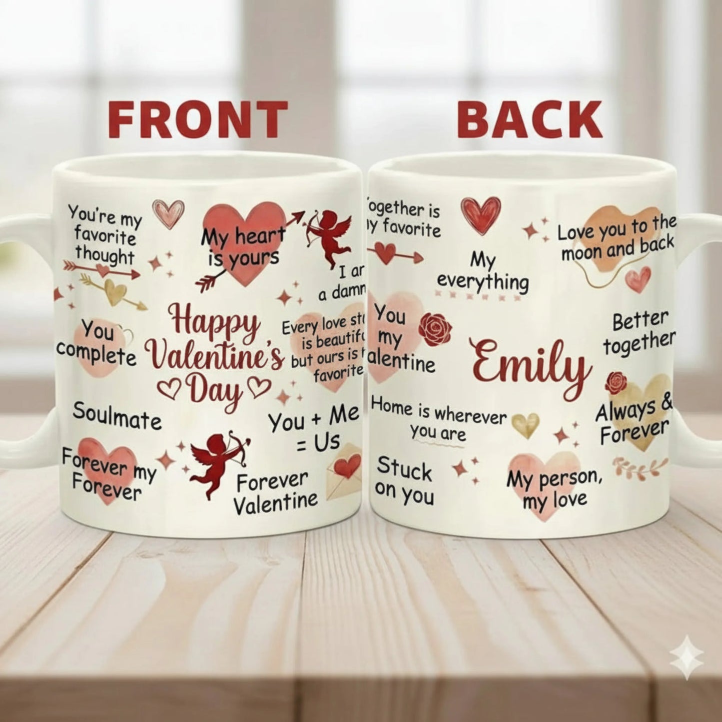 Personalized Valentine Love Quote Coffee Mug Gift