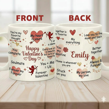 Personalized Valentine Love Quote Coffee Mug Gift