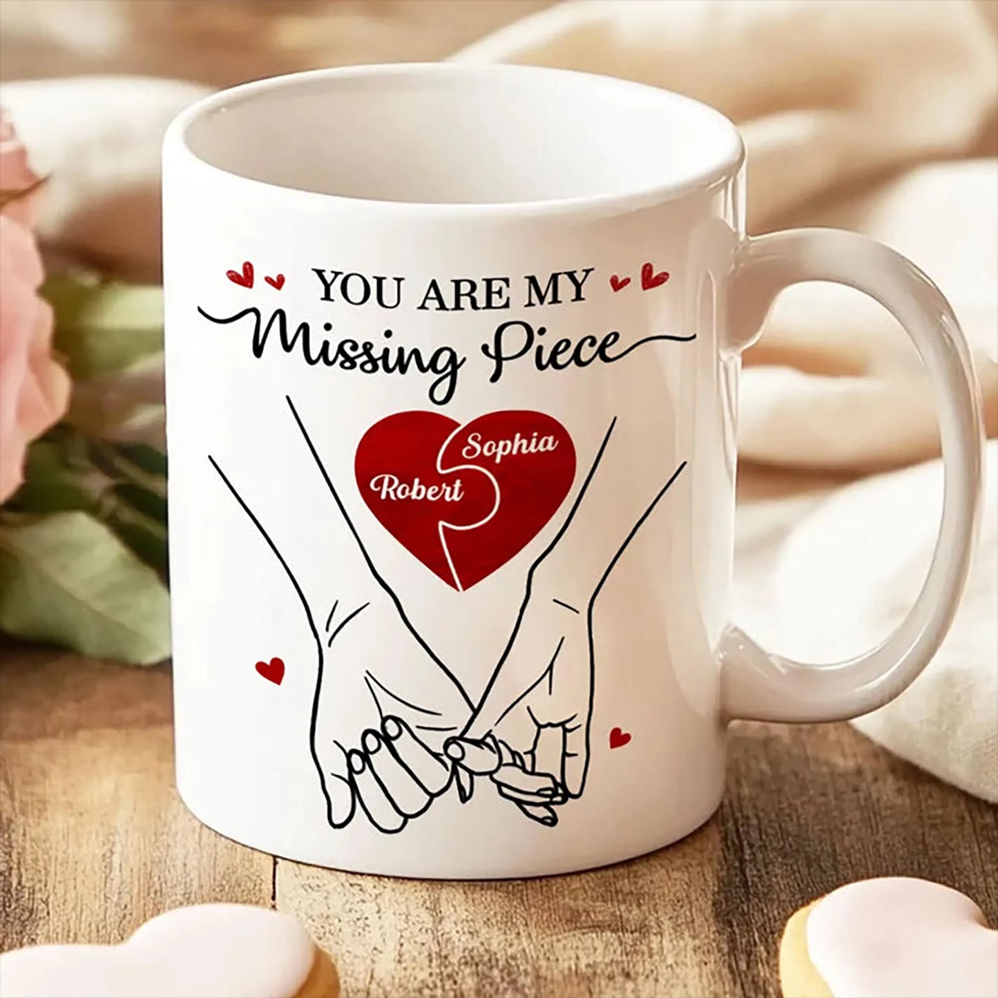 You Are My Missing Piece Personalized Couple Mug