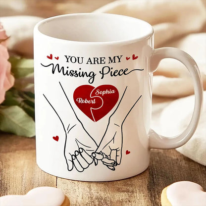You Are My Missing Piece Personalized Couple Mug