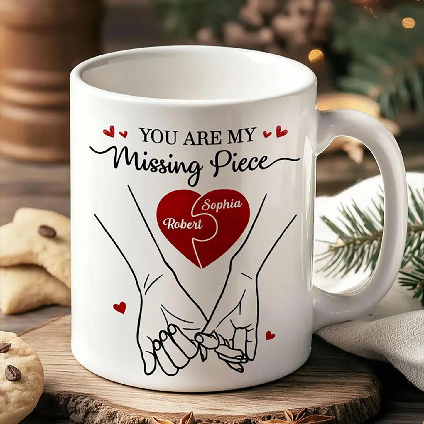 You Are My Missing Piece Personalized Couple Mug