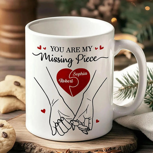 You Are My Missing Piece Personalized Couple Mug