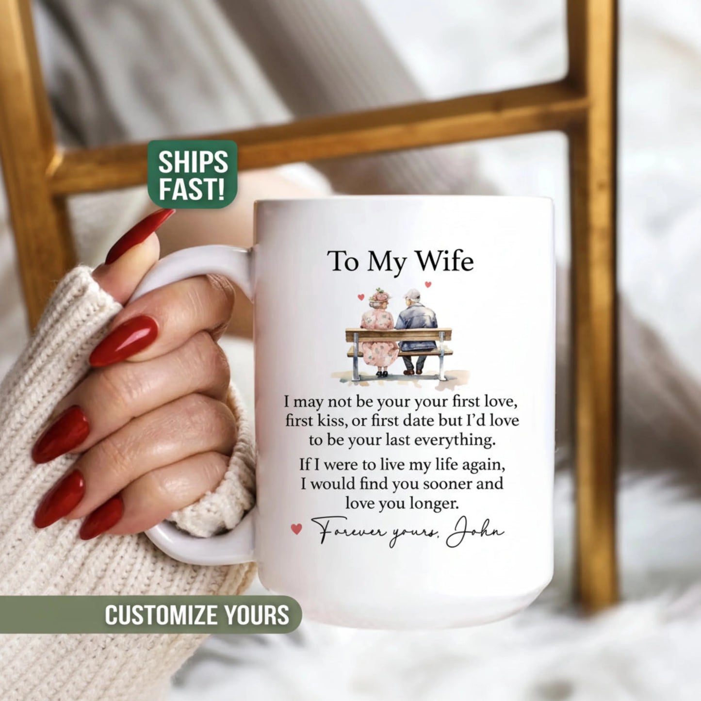 Personalized Valentine Mug Gift for Wife and Husband