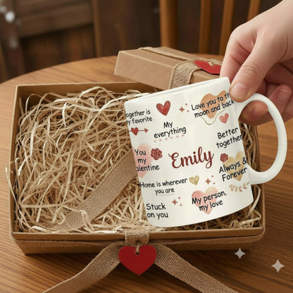 Personalized Valentine Love Quote Coffee Mug Gift