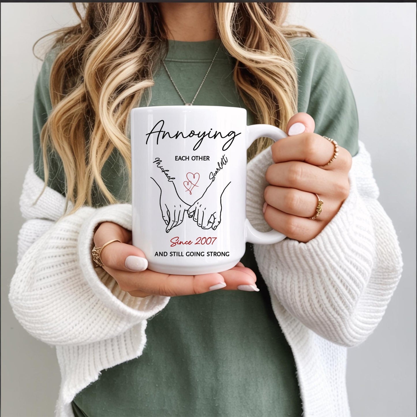 Personalized Annoying Each Other Valentine Mug