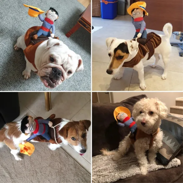 Funny Cowboy Dog Costume - Image 5