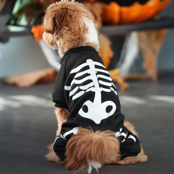 Glow-in-the-Dark Skeleton Dog Costume - Image 9