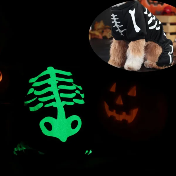 Glow-in-the-Dark Skeleton Dog Costume - Image 3
