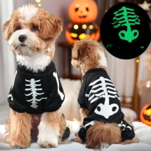 Glow-in-the-Dark Skeleton Dog Costume