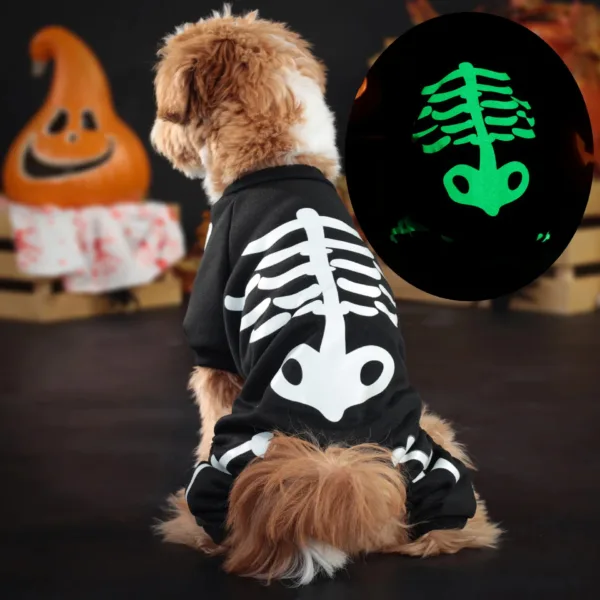 Glow-in-the-Dark Skeleton Dog Costume - Image 7