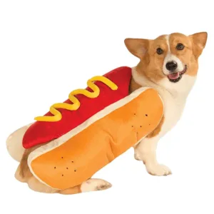 Hot Dog Dog Costume Funny Pet Outfit for Halloween