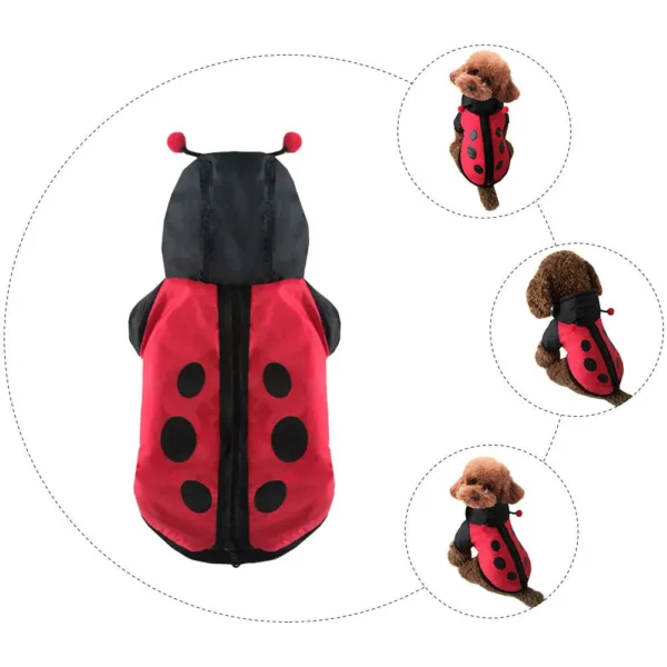 Ladybug Dog Costume with Cotton Coat - Image 6