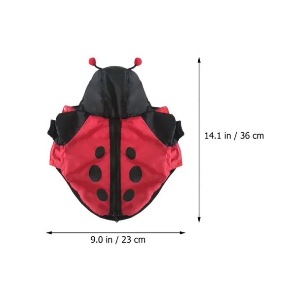 Ladybug Dog Costume with Cotton Coat - Image 3