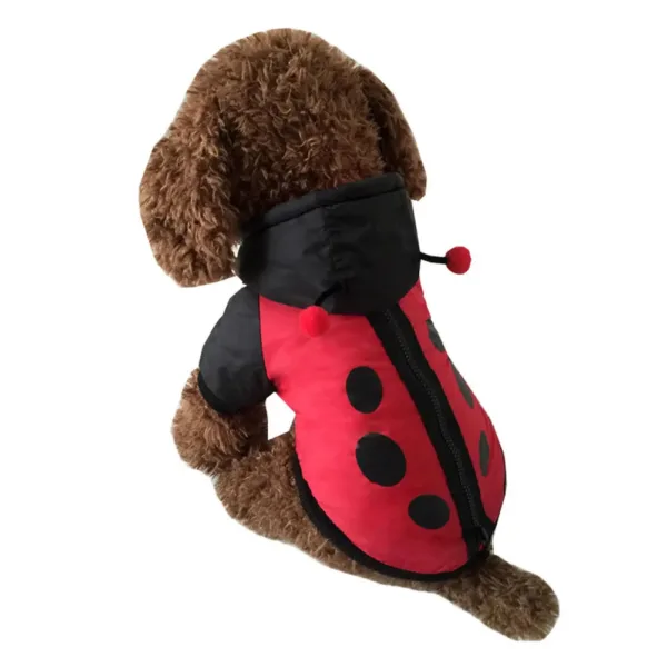 Ladybug Dog Costume with Cotton Coat - Image 5